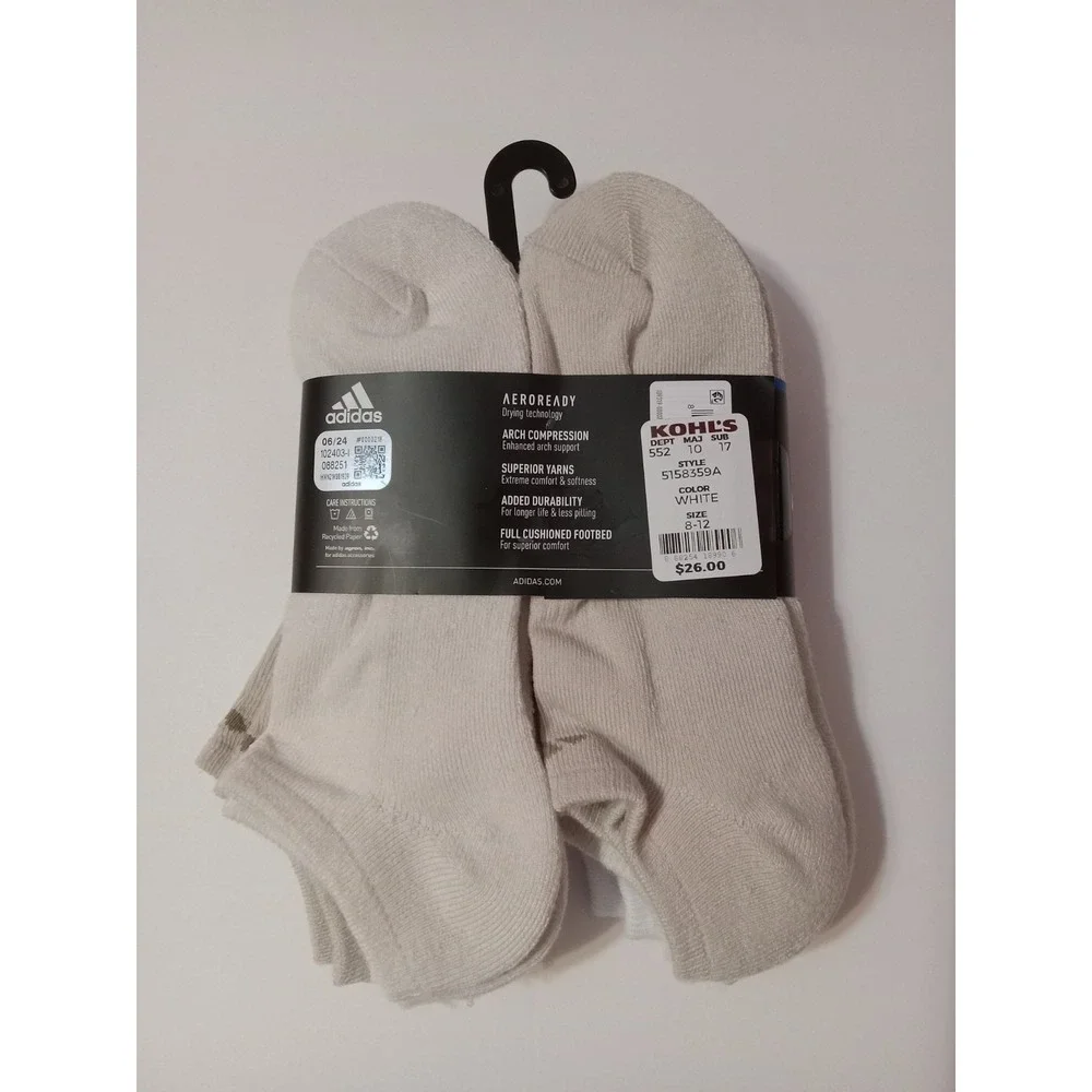Adidas‎ No Showsocks 6 Pair Men 6-12